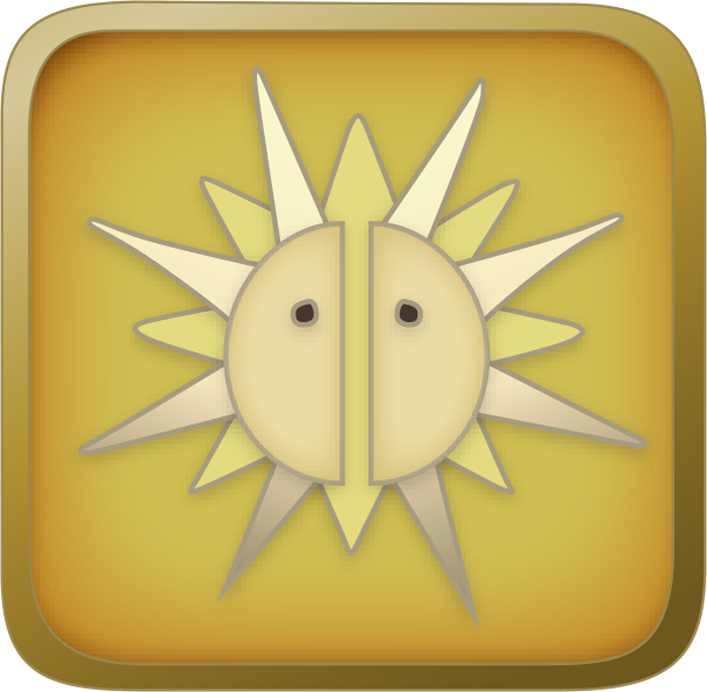 黄色い太陽の太陽の紋章の特性
